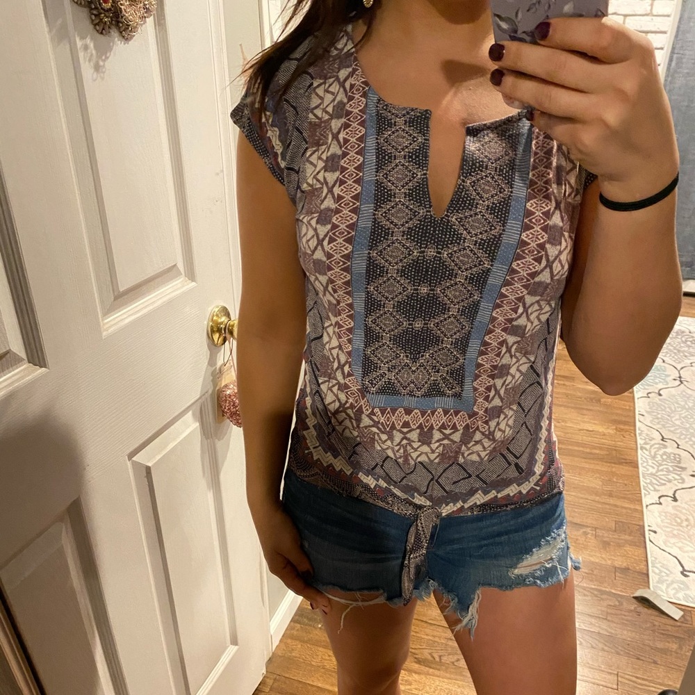 lucky Brand tie front shirt. New with tags